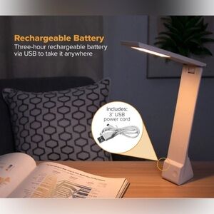 Bostitch Konnect KT-VLED1810-BLK Battery Powered LED Desk Lamp